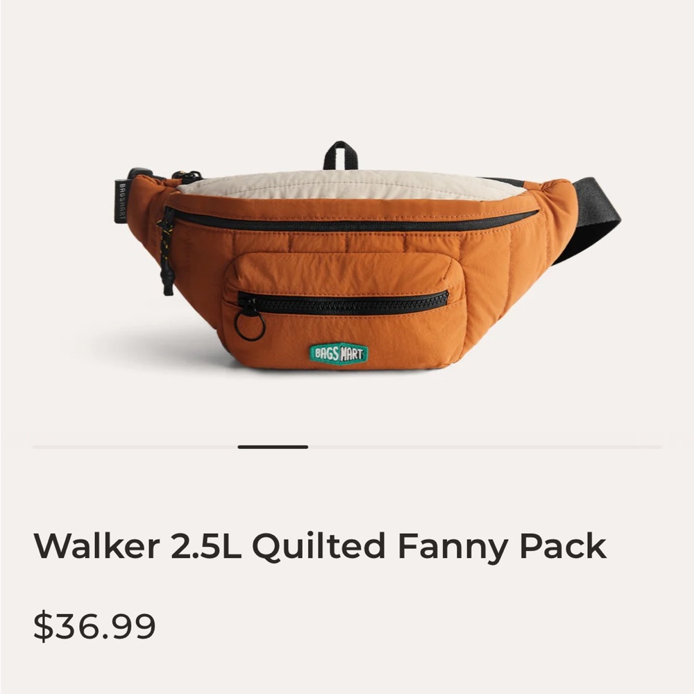 Bagsmart Walker Quilted Fanny Pack NWT